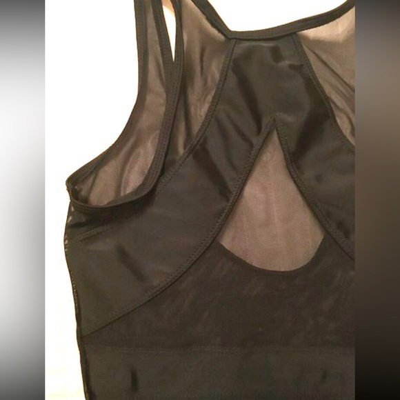 NWOT Black Mesh Swimsuit - Picture 5 of 6